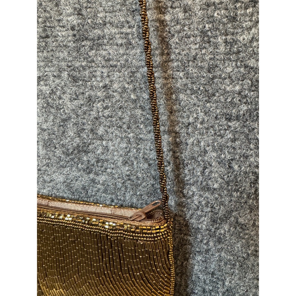 Elegant Lady Priscilla VGT Gold Beaded (Both Sides) Envelope Clutch Evening Bag - Picture 5 of 11